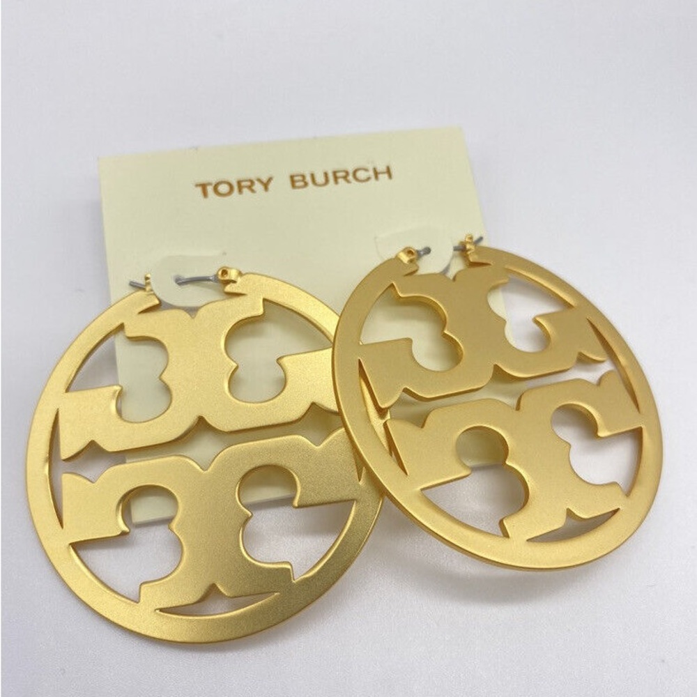 Tory Burch miller hoop earrings in gold